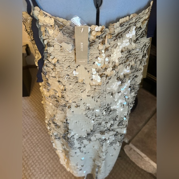 J.Crew Desert Canyon Tie Sequin Dress NWT - Picture 5 of 8